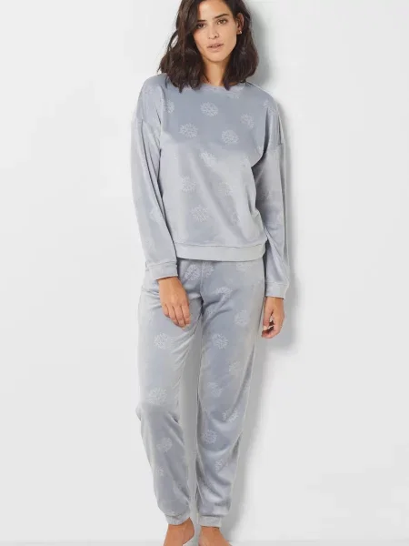 Велюровый свитшот Etam голубой