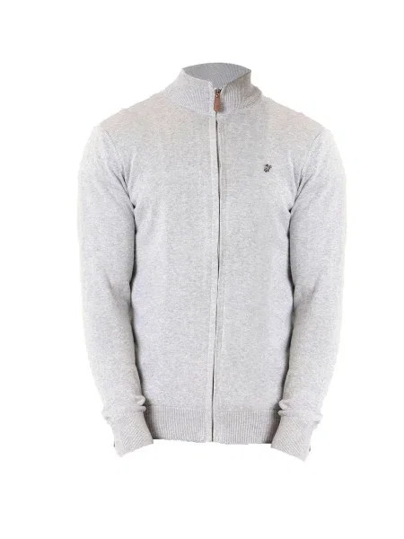 Williot Kardigan marine modrá / světle šedá / tmavě červená bílá