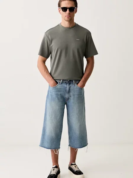 Levi's šortky pánske rifľové BAGGY CAPRI modrá