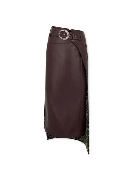 Haftowana spódnica Rabanne fioletowa