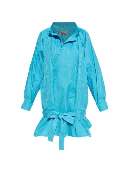 Rochie Kenzo cu volane cu legături de costum albastru