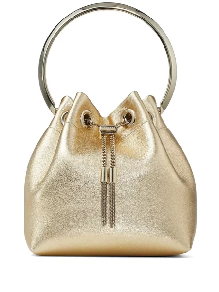 Torbica bucket Jimmy Choo zlatna