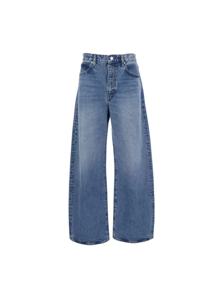 Jeansy Frame z kokardką niebieskie