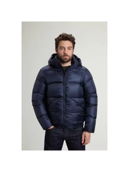 Kurtka puchowa Woolrich niebieska