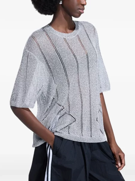 Kötött póló Adidas szürke