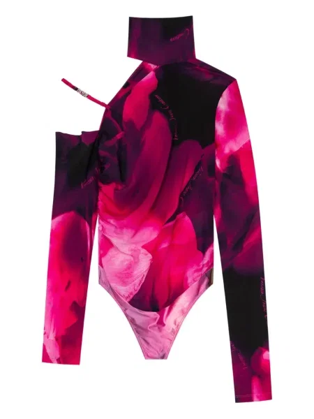 Body Versace Jeans Couture cu model floral cu imagine roz