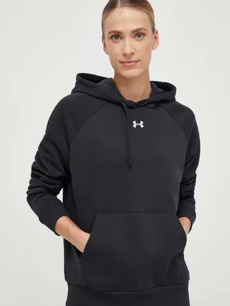 Fleecová mikina s kapucňou Under Armour s kapucňou čierna