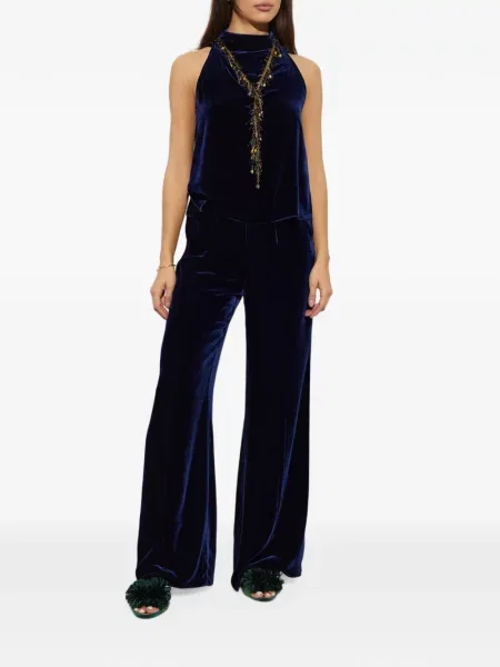 Pantaloni Forte_forte de catifea albastru