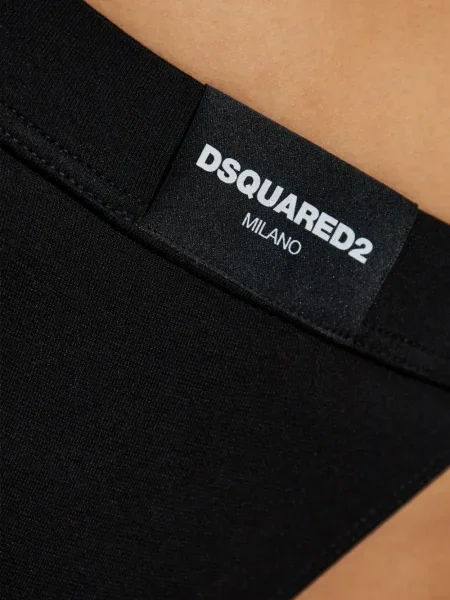 Chiloți tanga Dsquared2 negru