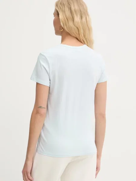 T-shirt z czystej bawełny o kroju regular fit model Boss niebieska