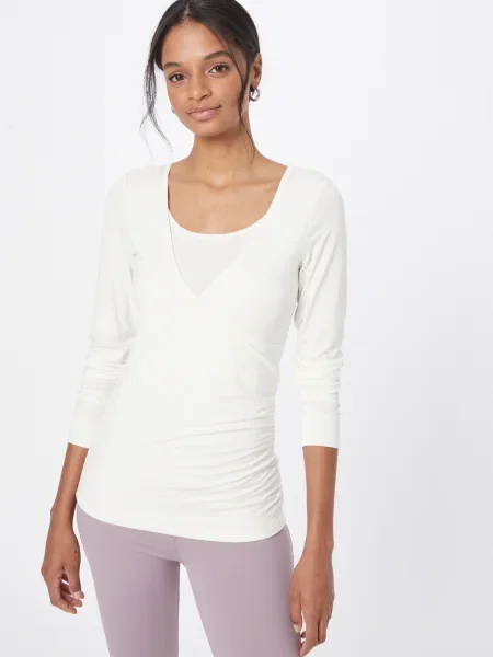 CURARE Yogawear Tricou funcțional Flow' alb
