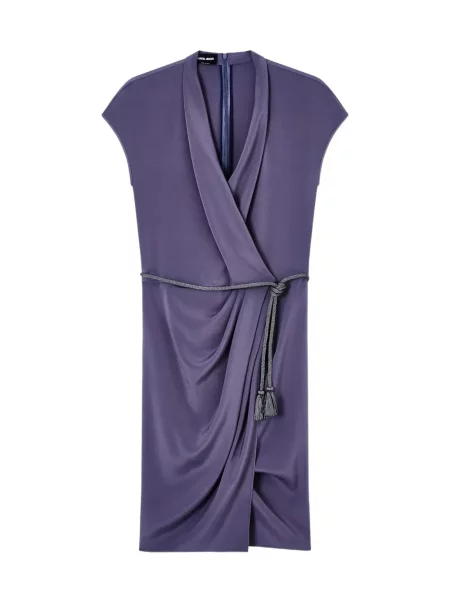 Cu centură rochie mini Giorgio Armani plic violet