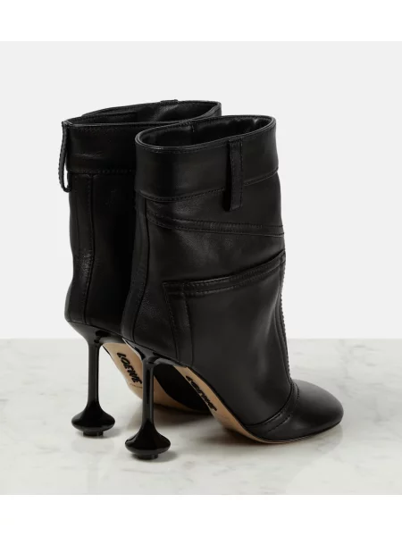 Cizme scurte Loewe din piele negru