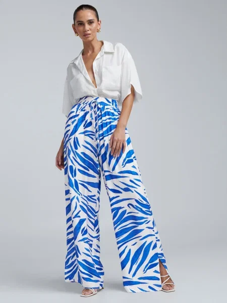 BWLDR Pantaloni Barcelona albastru regal alb