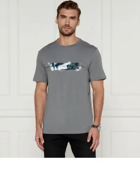 BOSS GREEN Tricou | stretch gri