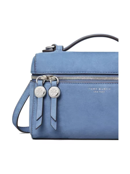 Torebka Tory Burch zamszowa niebieska