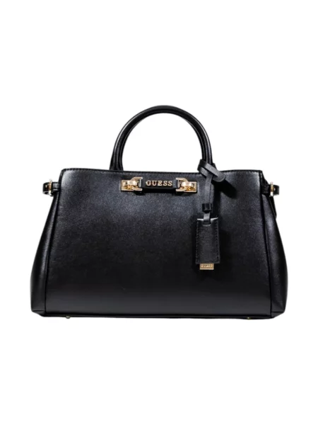 Lniana listonoszka Guess czarna