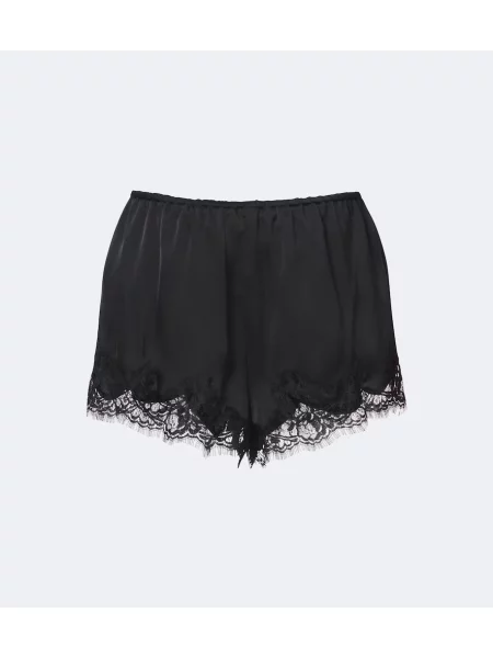 Pantaloni scurți Faithfull din satin negru