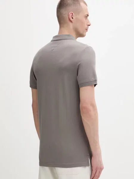 Koszulka polo w kroju regular fit model TJM SLIM PLACKET POLO EXT' Tommy Jeans brązowa