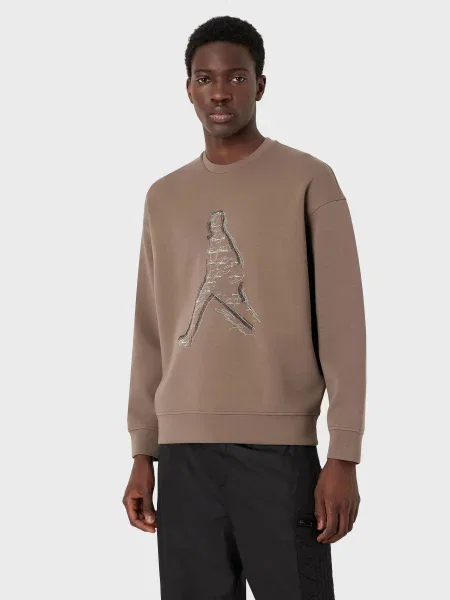 Свитшот Emporio Armani коричневый