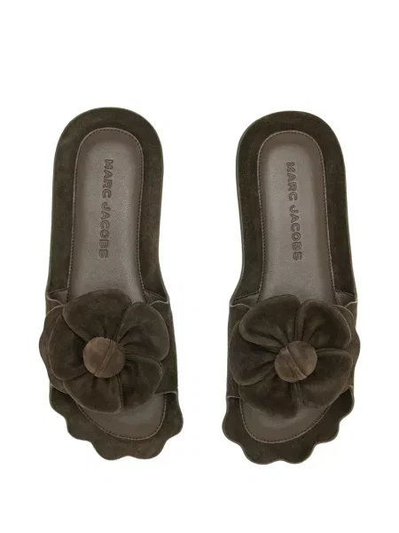 Sandale Marc Jacobs din piele de căprioară verde