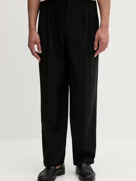 Calvin Klein spodnie z wełną czarne