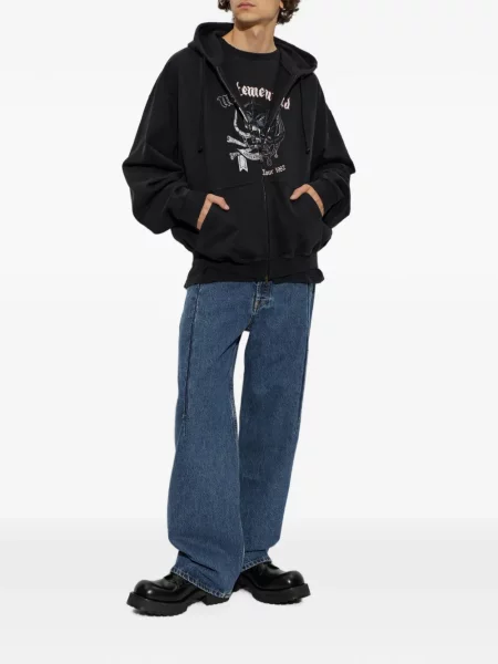 Lung tricou Vetements cu imagine negru