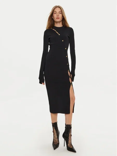 Versace Jeans Couture Плетена рокля черен