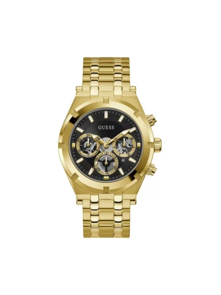 Lniany zegarek Guess żółty