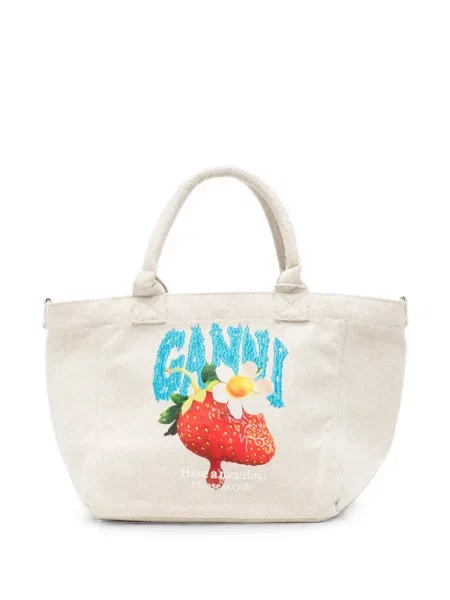 Geantă shopper Ganni cu imagine