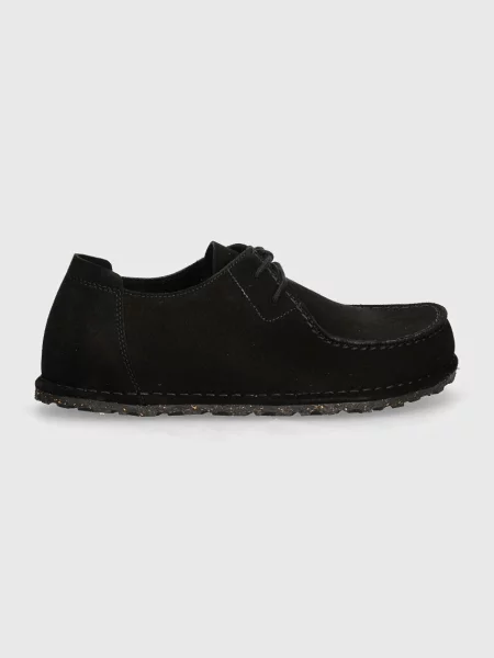 Birkenstock półbuty zamszowe Utti Lace czarny