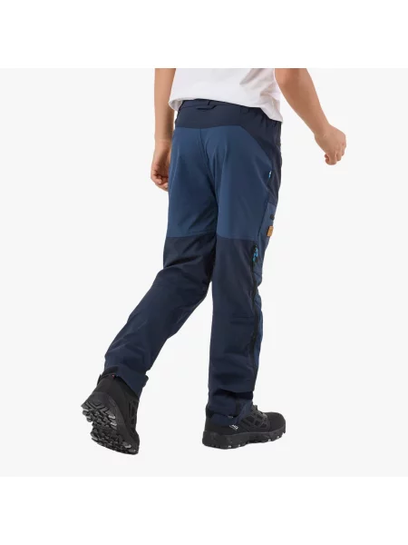 Spodnie Outdoor Wędrówki Dziecko Lofoten Wodoodporny niebieskie