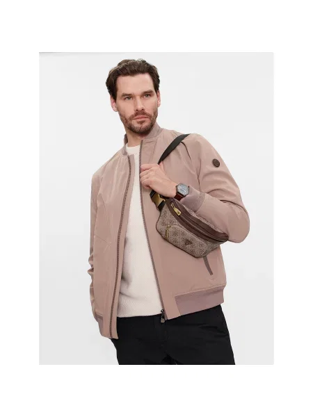 Torbica za okrog pasu﻿ Guess Vezzola Smart Mini Bags HMEVZL bež