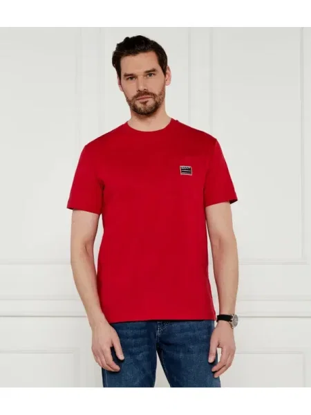 Gant Póló POCKET CONTRAST piros