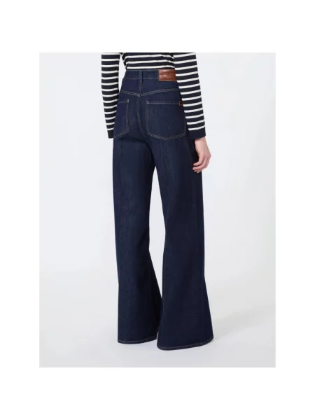 Spodnie Weekend Max Mara niebieskie