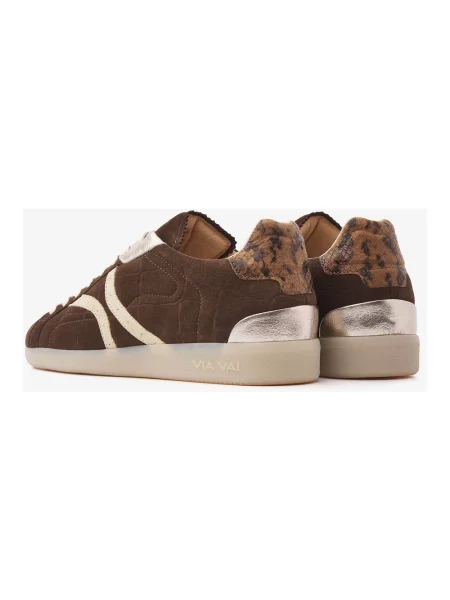 Sneakersy Via Vai skórzane brązowe