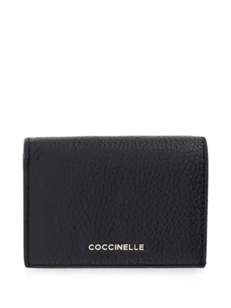 Portofel Coccinelle din piele cu imagine negru