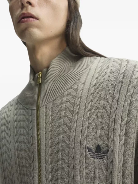 Hanorac Adidas tricotate alergare gri