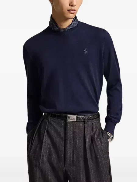 Pulover Polo Ralph Lauren cu autograf de lână albastru