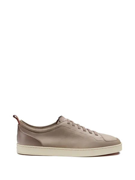 Sneakerși Santoni cu șireturi din nubuc