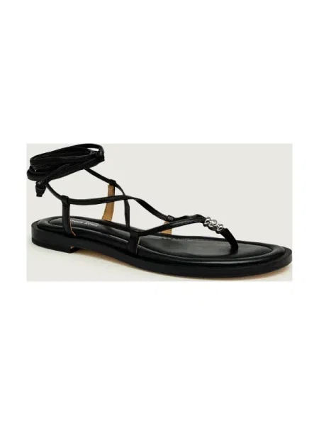 Michael Kors De piele sandale KHLOE negru