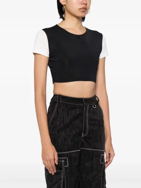 Zkrácené tričko Chanel Pre-owned černé