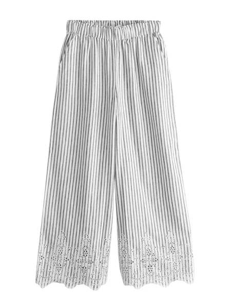 Next Pantaloni albastru închis alb