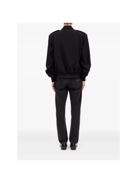 Kurtka bomber Mm6 Maison Margiela wełniany czarny