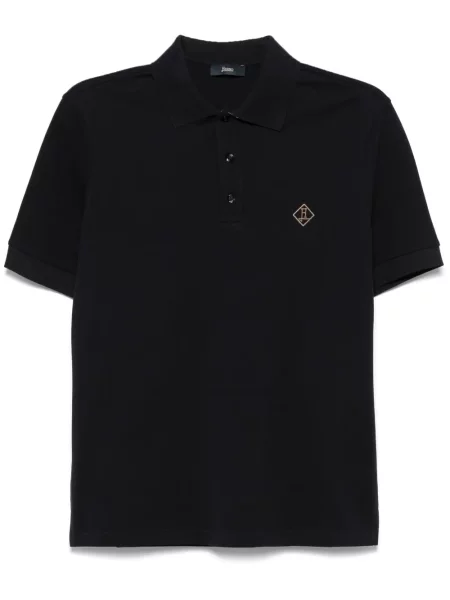 Polo Herno cu broderie albastru