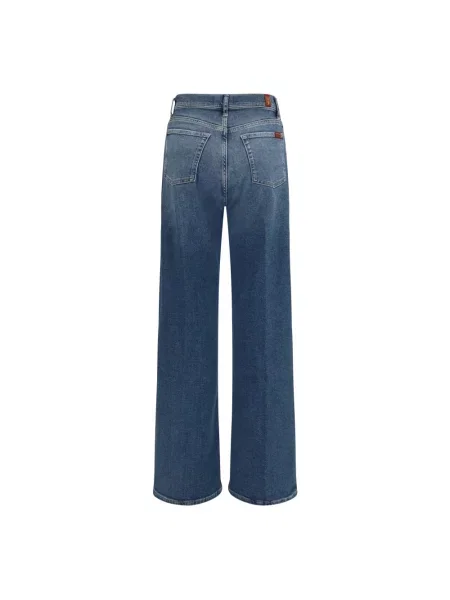 Szerokie jeansy 7 For All Mankind niebieskie