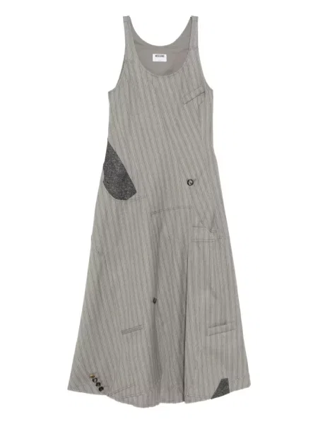 Rochie fără mâneci Moschino fără mâneci de costum gri
