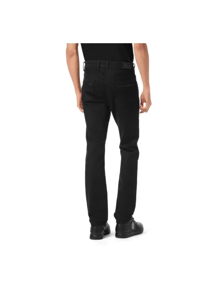 Jeansy straight leg Billionaire z 5 kieszeniami czarne