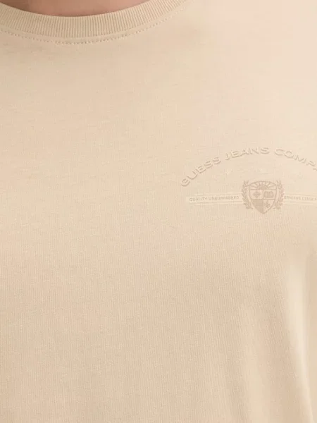 Футболка Guess Jeans с принтом бежевая