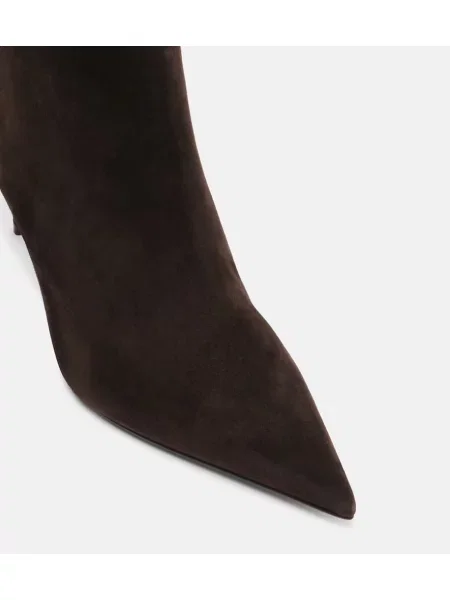 Cizme Christian Louboutin din piele de căprioară maro